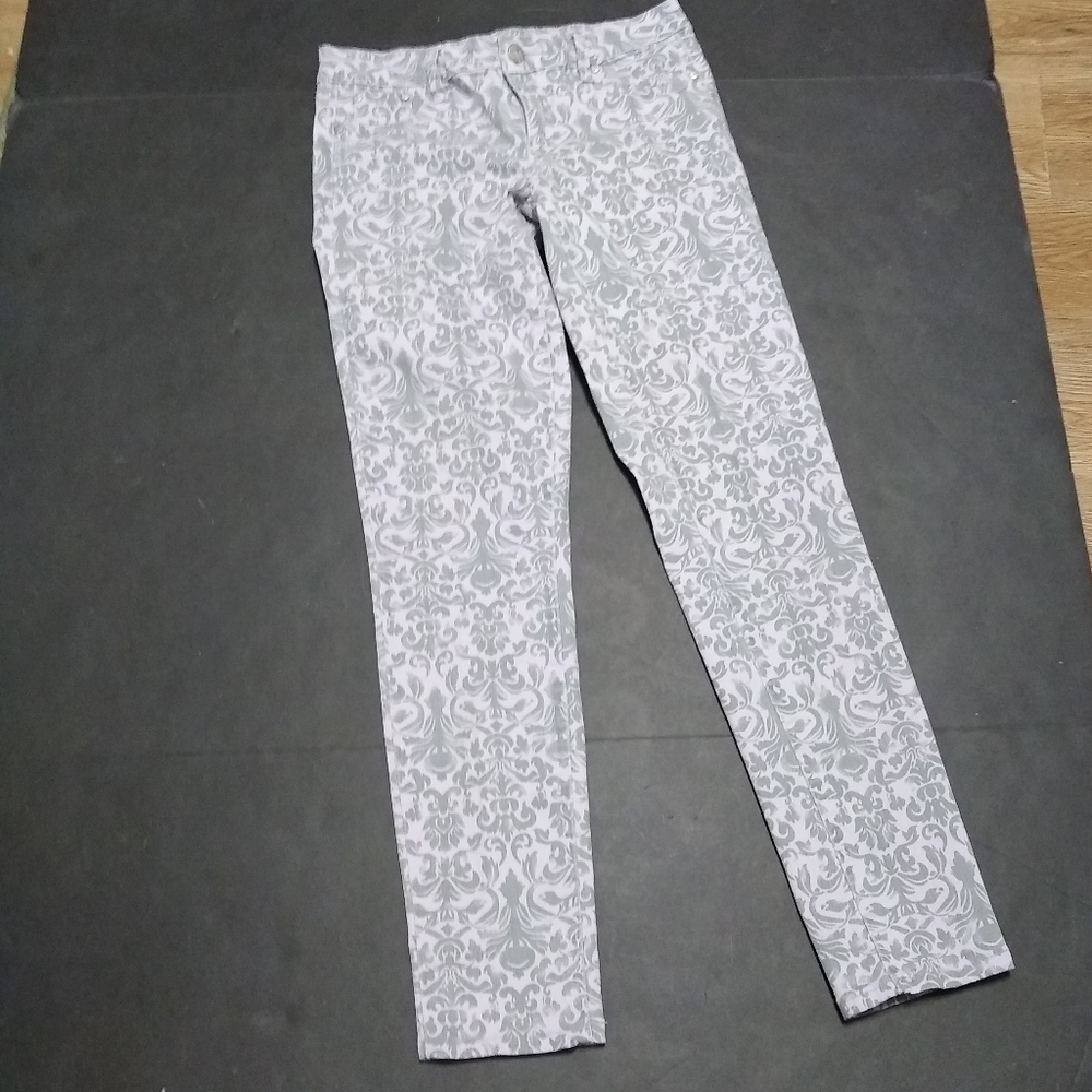TRACTR print cotton stretch skinny ankle jeans, 28